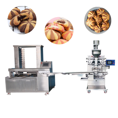 PLC-besturing Chocoladevullen van koekjes Productielijnapparatuur