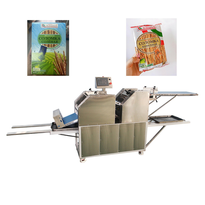 Automatische Italiaanse Grissini broodstokjes maken machine met dienblad rangschikken machine Productielijn
