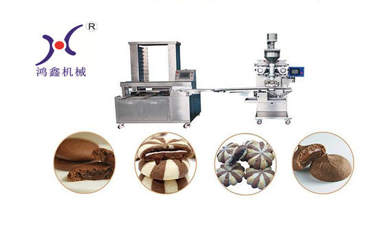 De deltakoekjes die van de Touch screenchocolade machine met Dubbele Vullingen vormen